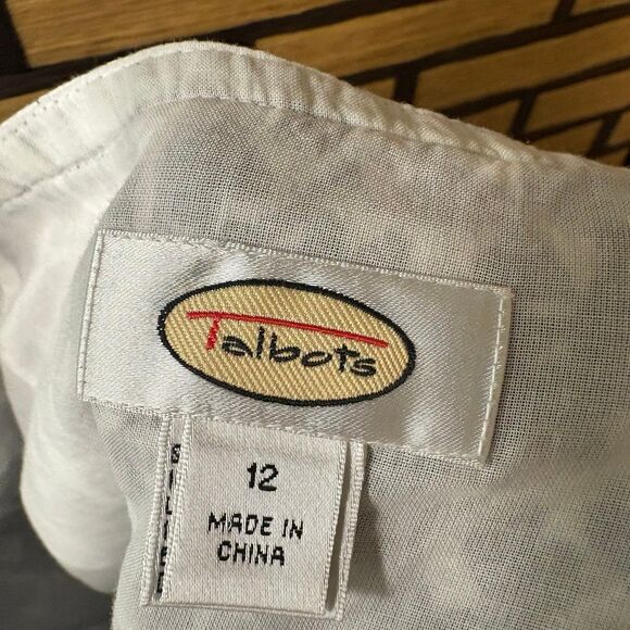 Talbots Navy And White Floral‎ Skirt Size 12 - Picture 6 of 8